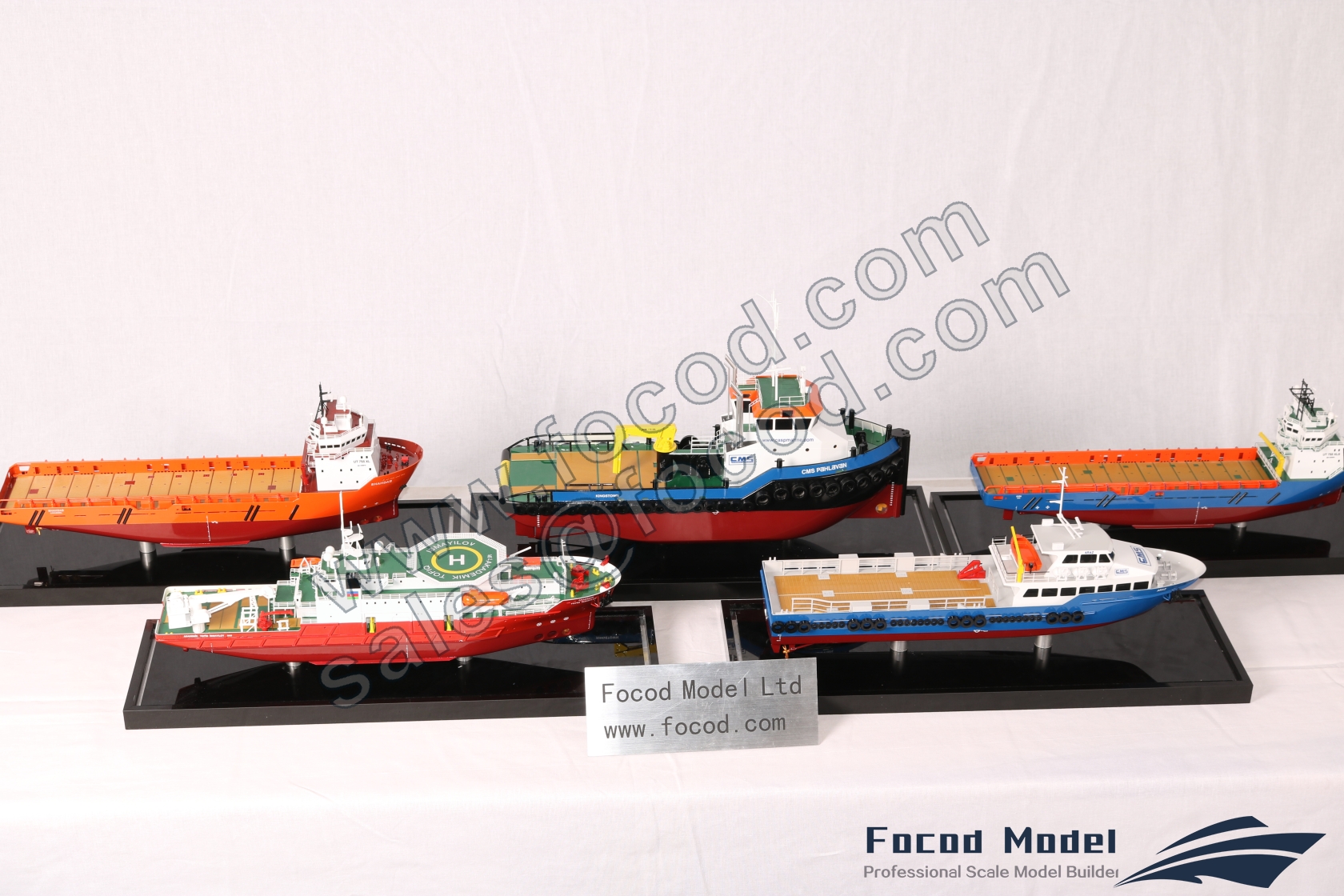 customized model of five 40cm ship models
